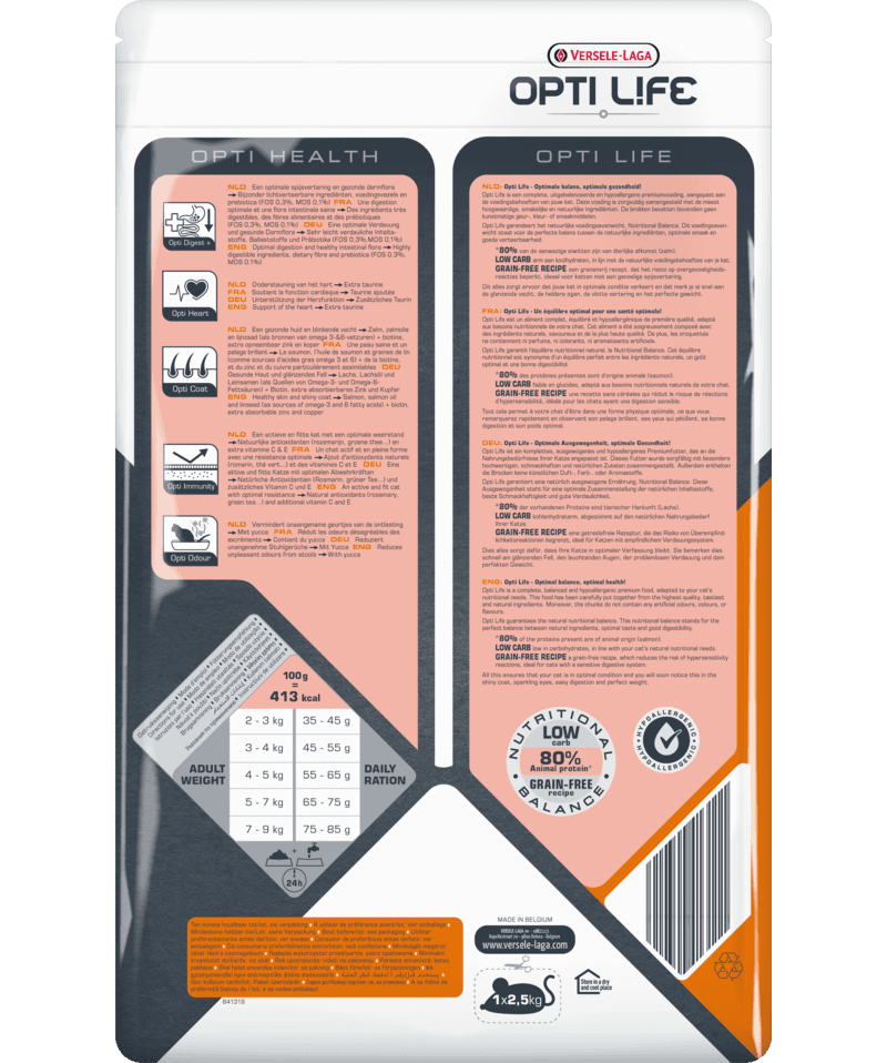 Opti Life Cat - ADULT SENSITIVE SALMON - 2