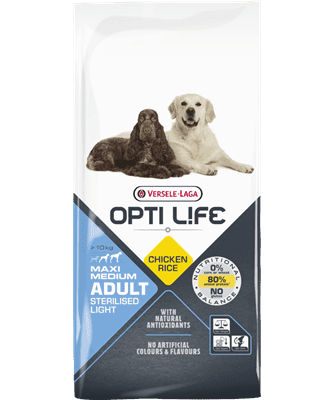 Opti Life Sterilised/Light Cão Medium/Maxi Adulto - Frango e arroz