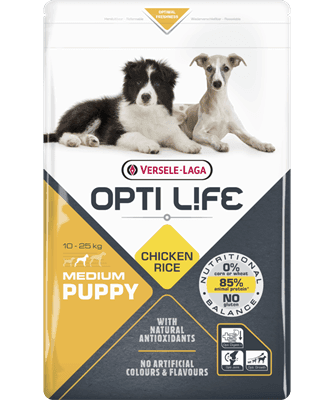 Opti Life Cão Puppy Medium - Frango e arroz