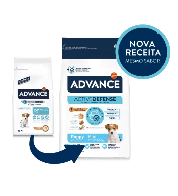 Advance Puppy Mini - Ração seca para cachorro pequeno - Frango e arroz