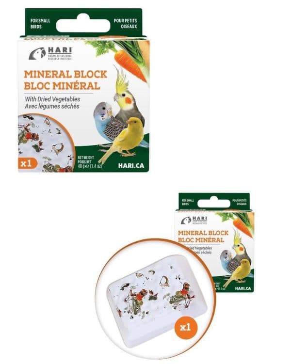 Bloco mineral para pássaros com Vegetais Desidratados - Hari