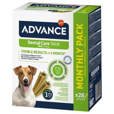 Advance Dental Care Stick Mini - Snacks para o cuidado dentário para cães pequenos