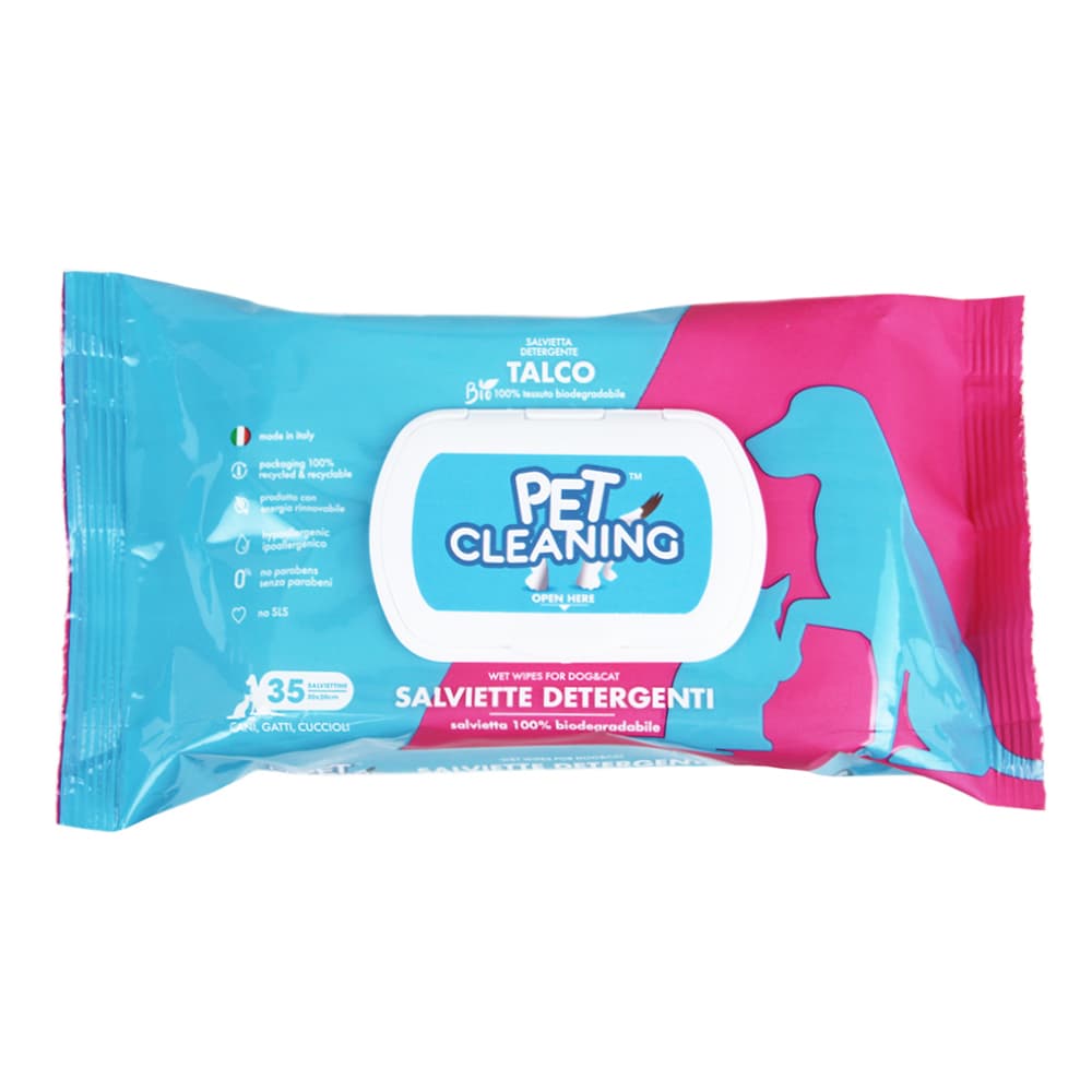 TOALHETES HÚMIDOS "PET CLEANING" - TALCO
