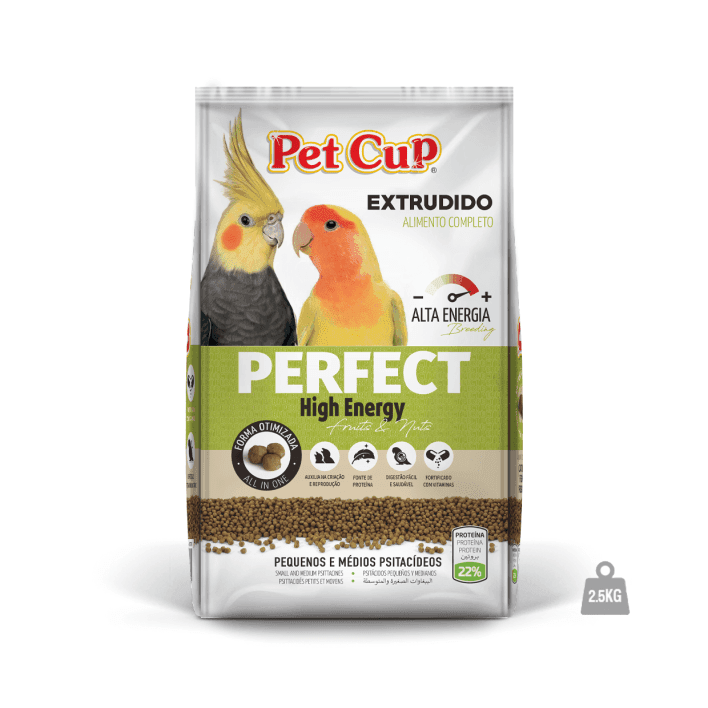 Pet Cup Granulado Psitacídeos Perfect Alta Energia
