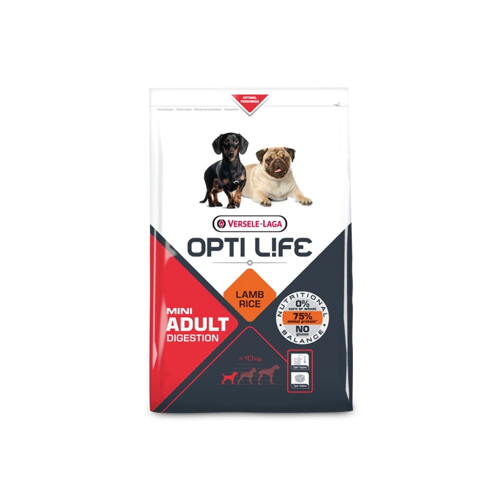 Opti Life Digestion Cão Mini Adulto - Cordeiro e arroz