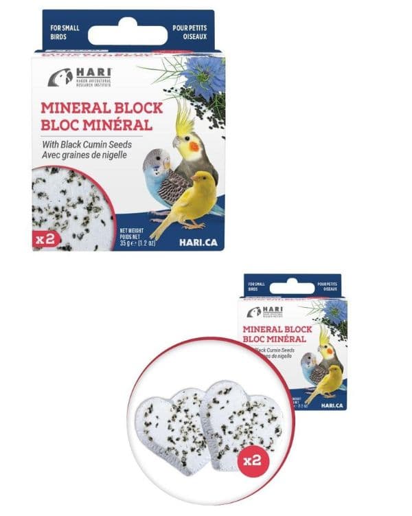 Bloco mineral para pássaros com Sementes de Cominho Preto - Hari