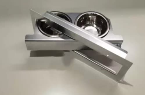 Comedouro Giratório 2 Taças Inox 17Cm