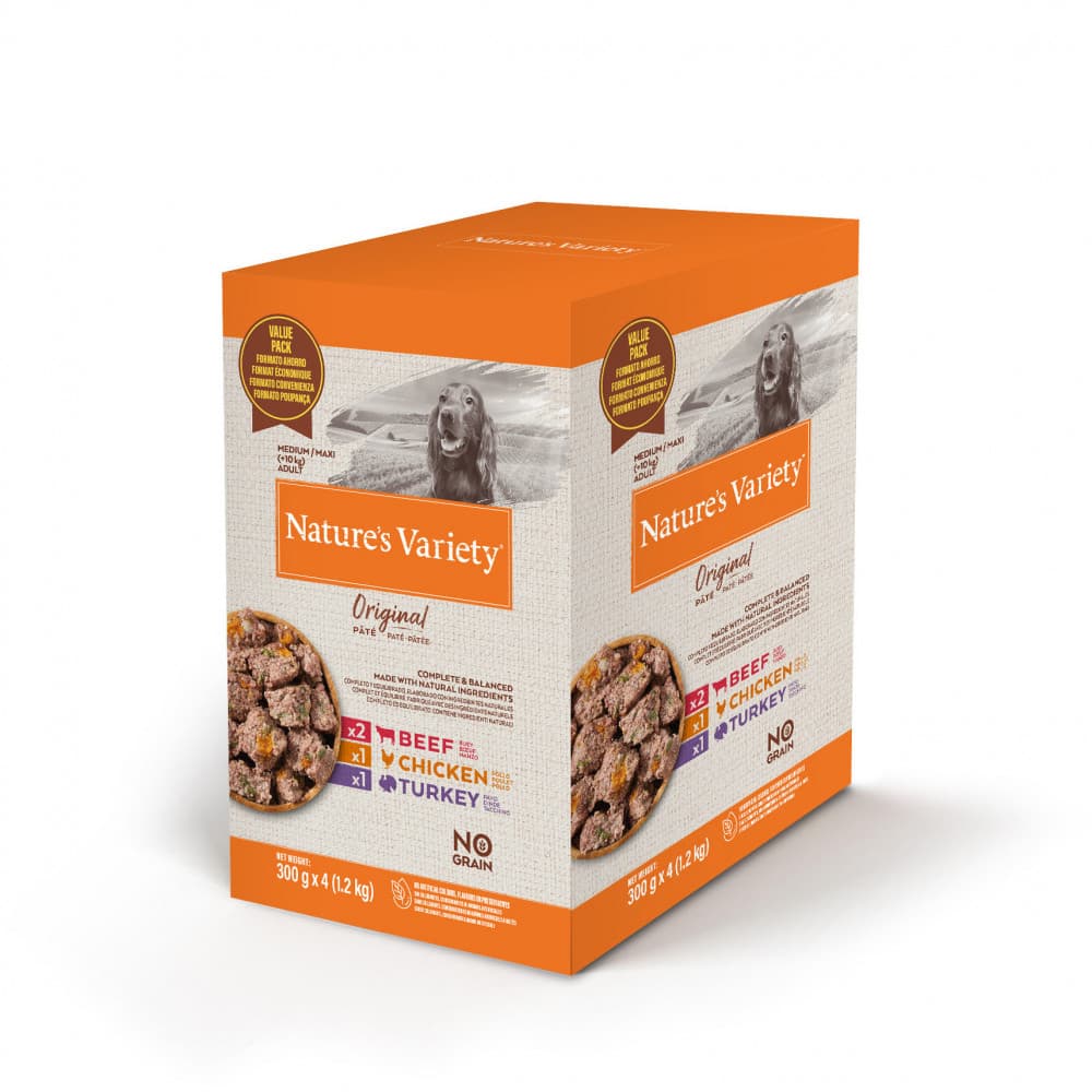Nature's Variety Original No grain Patê Cão Medium/maxi adulto - Multipack